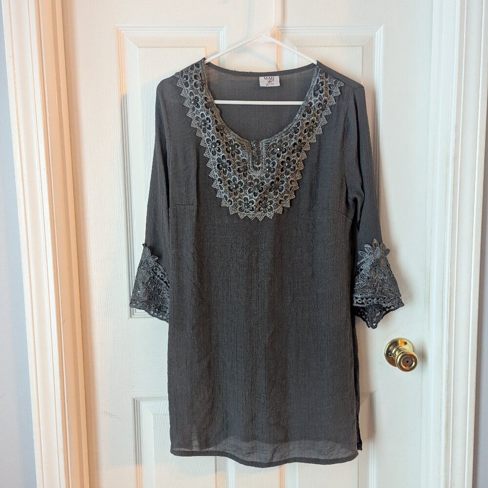 Mad style gray tunic- medium